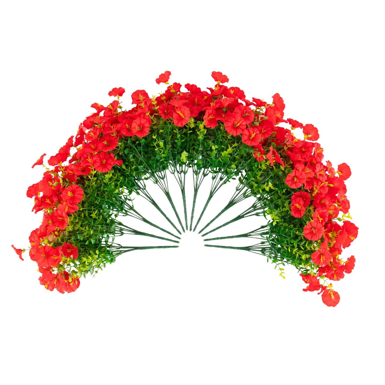 14" UV Resistant Artificial Morning Glory Bushes, 12ct.